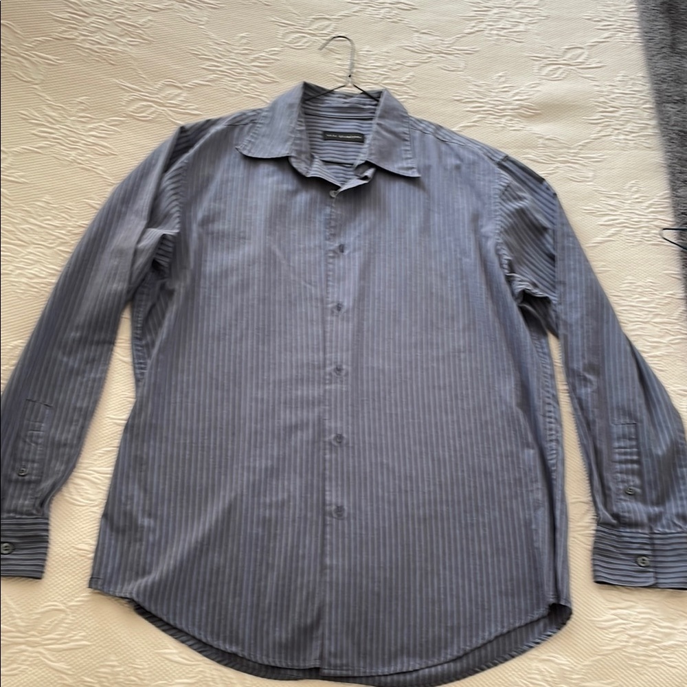 Men's Striped Gray Shirt